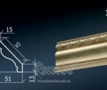 Карниз с орнаментом Decor-Dizayn 155-320 (933) 2,4м