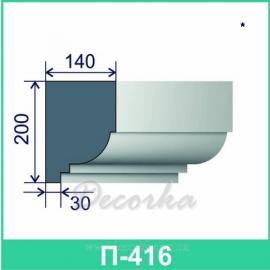 Карниз фасадный ТМ Фасад Декор П-416 2м.