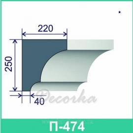 Карниз фасадный ТМ Фасад Декор П-474 2м.