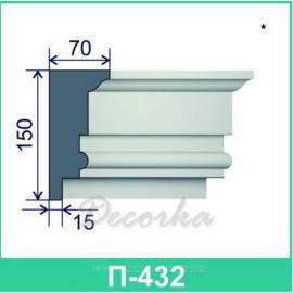 Карниз фасадный ТМ Фасад Декор П-432 2м.