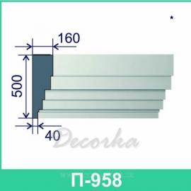 Карниз фасадный ТМ Фасад Декор П-958 2м.