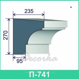 Карниз фасадный ТМ Фасад Декор П-741 2м.