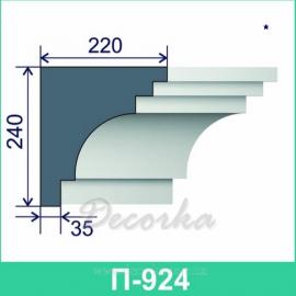 Карниз фасадный ТМ Фасад Декор П-924 2м.