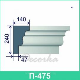 Карниз фасадный ТМ Фасад Декор П-475 2м.
