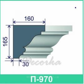 Карниз фасадный ТМ Фасад Декор П-970 2м.
