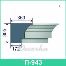 Карниз фасадный ТМ Фасад Декор П-943 2м.