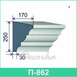 Карниз фасадный ТМ Фасад Декор П-862 2м.