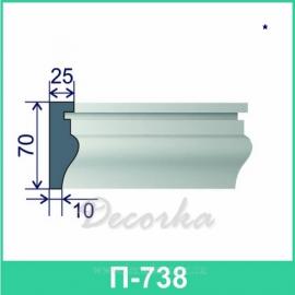 Молдинг фасадный ТМ Фасад Декор П-738 2м.