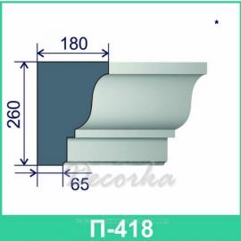 Карниз фасадный ТМ Фасад Декор П-418 2м.