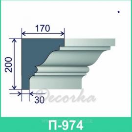 Карниз фасадный ТМ Фасад Декор П-974 2м.