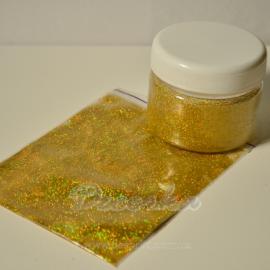 Блёстки, глиттеры Magic Glitters Золото голографическое 100мл. (art. MG-GldH-0,2mm)