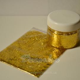 Люрекс Magic Glitters золотой 100мл. (art. MG-GldLrks-0,5*4mm)