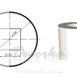 Полуколонна гладкая Prestige Decor LC-102-2 2м