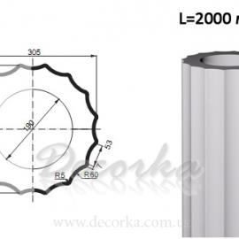 Колонна рифленная Prestige Decor LC-105-21 2м