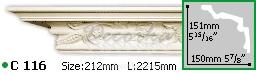 Карниз с орнаментом Gaudi Decor С-116 2,2м