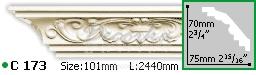 Карниз с орнаментом Gaudi Decor С-173 2,44м