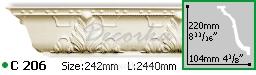 Карниз с орнаментом Gaudi Decor С-206 2,44м