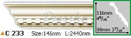 Карниз с орнаментом Gaudi Decor С-233 2,44м