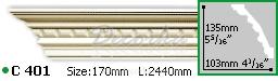 Карниз с орнаментом Gaudi Decor С-401 2,44м