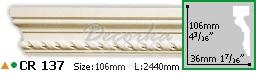 Молдинг с орнаментом Gaudi Decor CR-137 2м