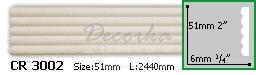 Молдинг с гладким профилем Gaudi Decor CR-3002 2,44м
