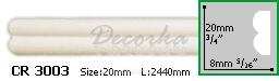 Молдинг с гладким профилем Gaudi Decor CR-3003 2,44м