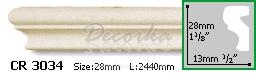 Молдинг с гладким профилем Gaudi Decor CR-3035 2,44м