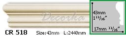 Молдинг с гладким профилем Gaudi Decor CR-518 2,44м
