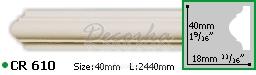 Молдинг гибкий с гладким профилем Gaudi Decor CR-610Q 2,44м