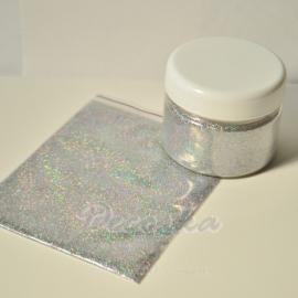 Блёстки, глиттеры Magic Glitters Серебро голографическое 100мл. (art. MG-SlvrH-0,2mm)