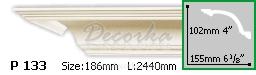 Карниз с гладким профилем Gaudi Decor P-133 2,44м