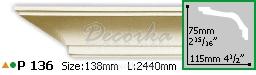 Карниз с гладким профилем Gaudi Decor P-136 2,44м