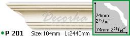Карниз гибкий с гладким профилем Gaudi Decor P-201Q 2,44м