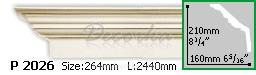Карниз с гладким профилем Gaudi Decor P-2026 2,44м