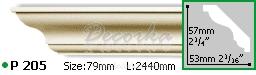 Карниз с гладким профилем Gaudi Decor P-205 2,44м