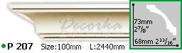 Карниз с гладким профилем Gaudi Decor P-207 2,44м