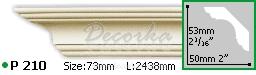 Карниз с гладким профилем Gaudi Decor P-210 2,44м