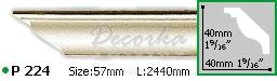 Карниз с гладким профилем Gaudi Decor P-224 2,44м