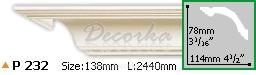 Карниз с гладким профилем Gaudi Decor P-232 2,44м